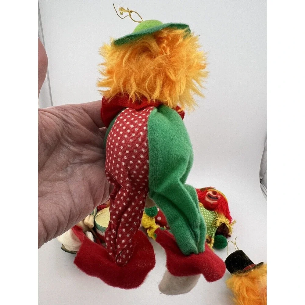 Vintage Home Decorative Happy Holidays Christmas‎ Clowns Ornaments - Set of 6